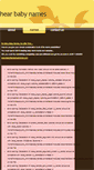 Mobile Screenshot of hearbabynames.com
